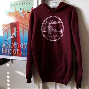 San Francisco Souvenir Burgundy Hoodie